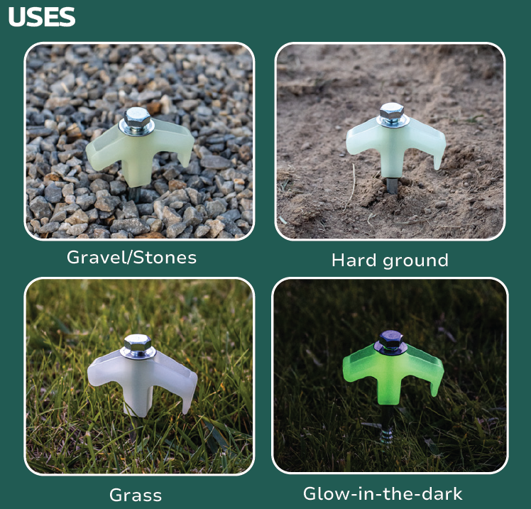 Supex Screw in Peg - Glow in the Dark Kit 16pi