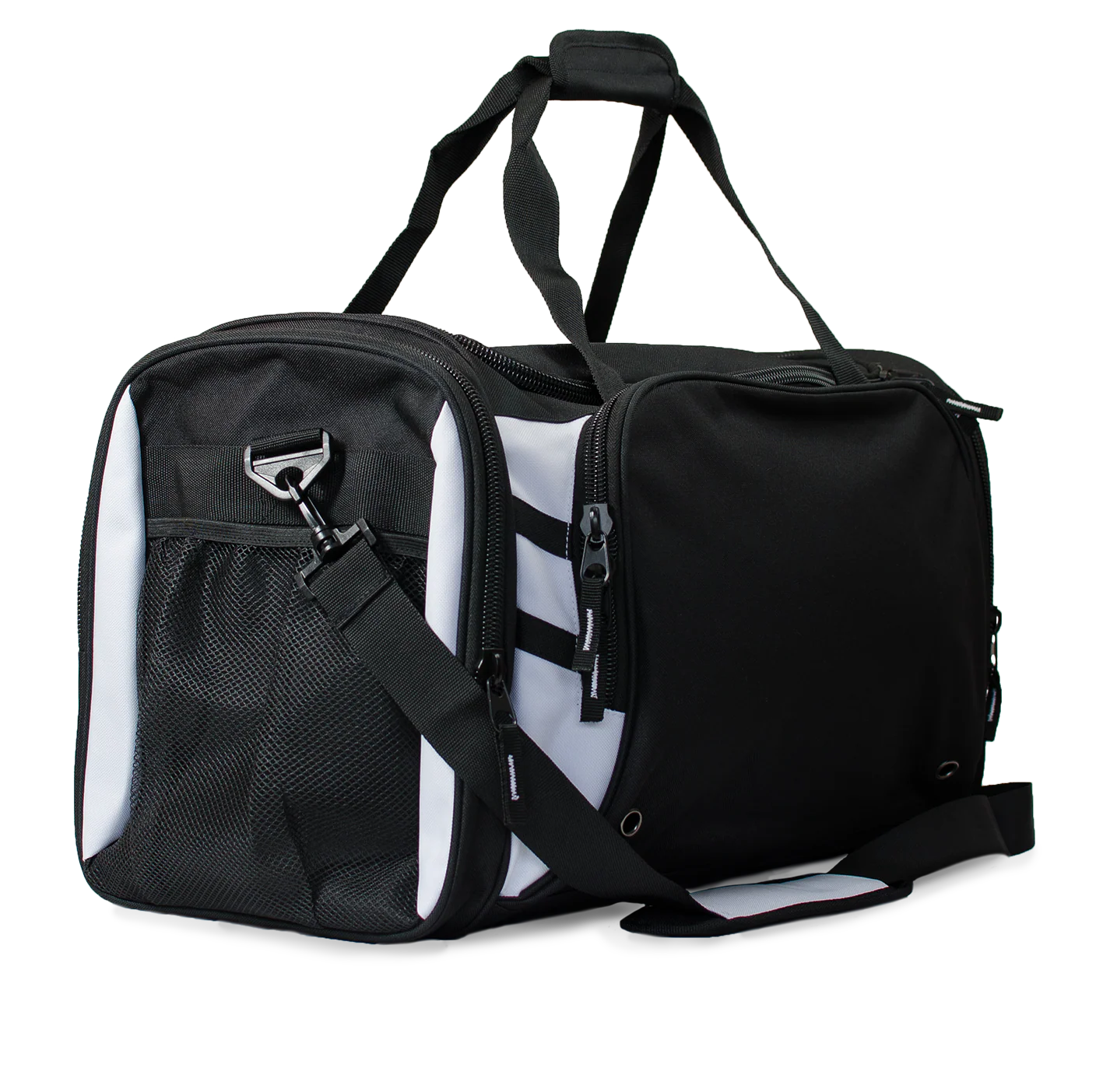 Tasman Sports Bag - Tabookai [Clr:Black/White]