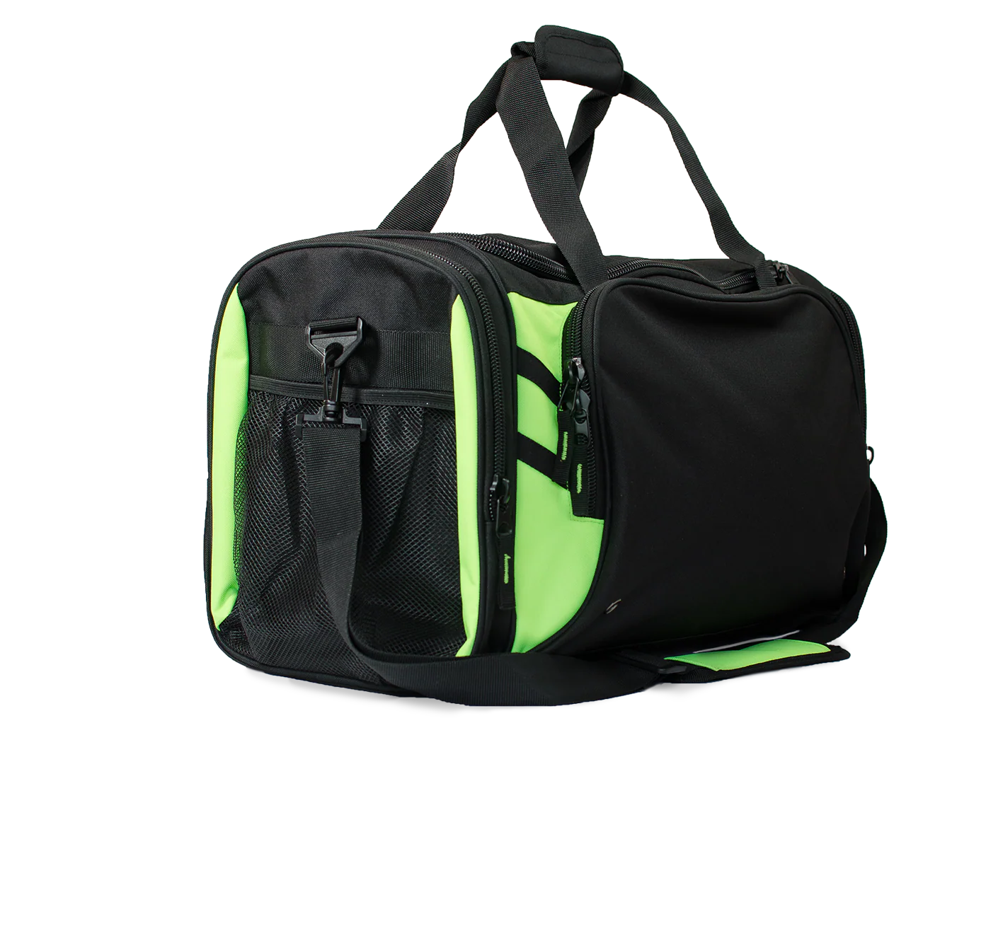 Tasman Sports Bag - Tabookai [Clr:Black/Neon Green]