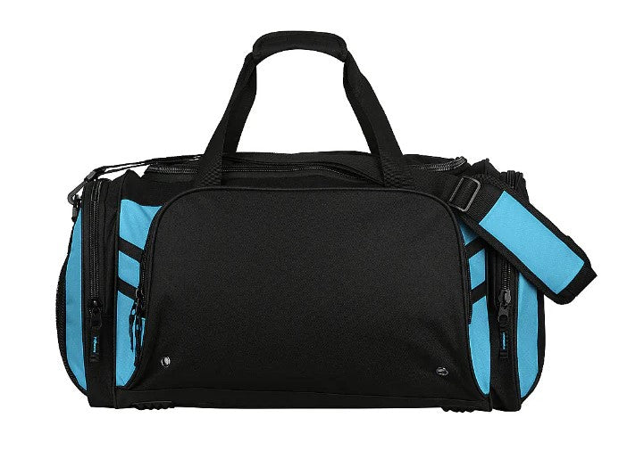 Tasman Sports Bag - Tabookai [Clr:Black/Cyan]