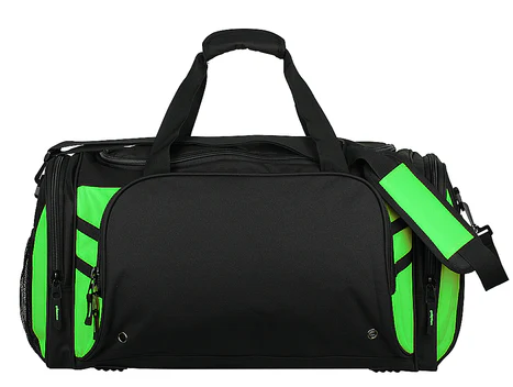 Tasman Sports Bag - Tabookai [Clr:Slate/Neon Green]