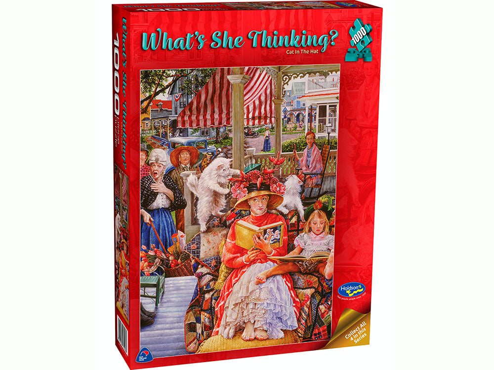 Jigsaw 1000pc Whats She Thinking - Cat in Hat