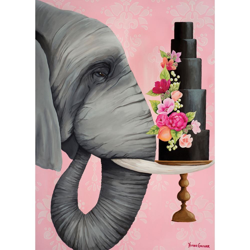 Jigsaw 500XLpc Wild Art - Elephant with Chocolate Cake