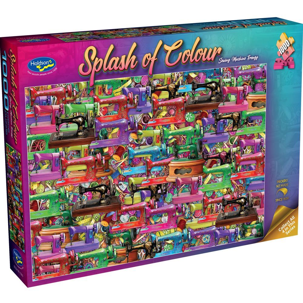 Jigsaw 1000pc Splash of Colour - Sewing Machine Frengy