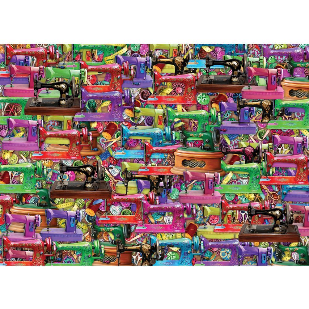 Jigsaw 1000pc Splash of Colour - Sewing Machine Frengy