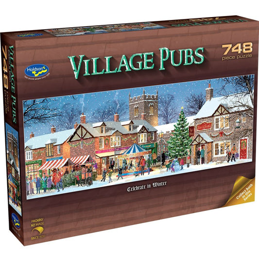 Jigsaw 748pc Village Pubs - Celebrate in Winter