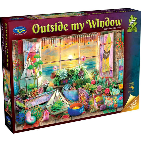 Jigsaw 1000pc Outside my Window - Boho Seaside View