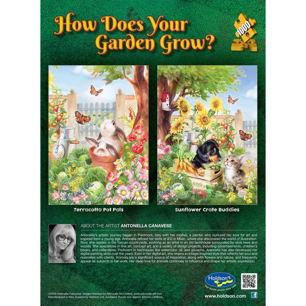 Jigsaw 1000pc How dose your Garden Grow - Sunflower Crate Buddies