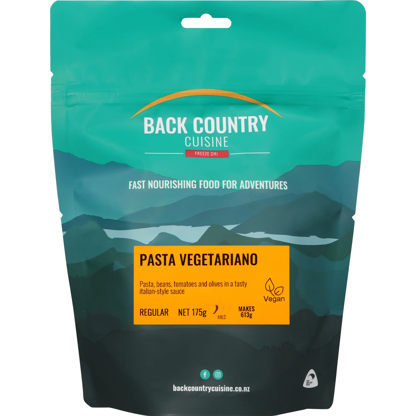 Back Country Cuisine Regular Pasta Vegetariano